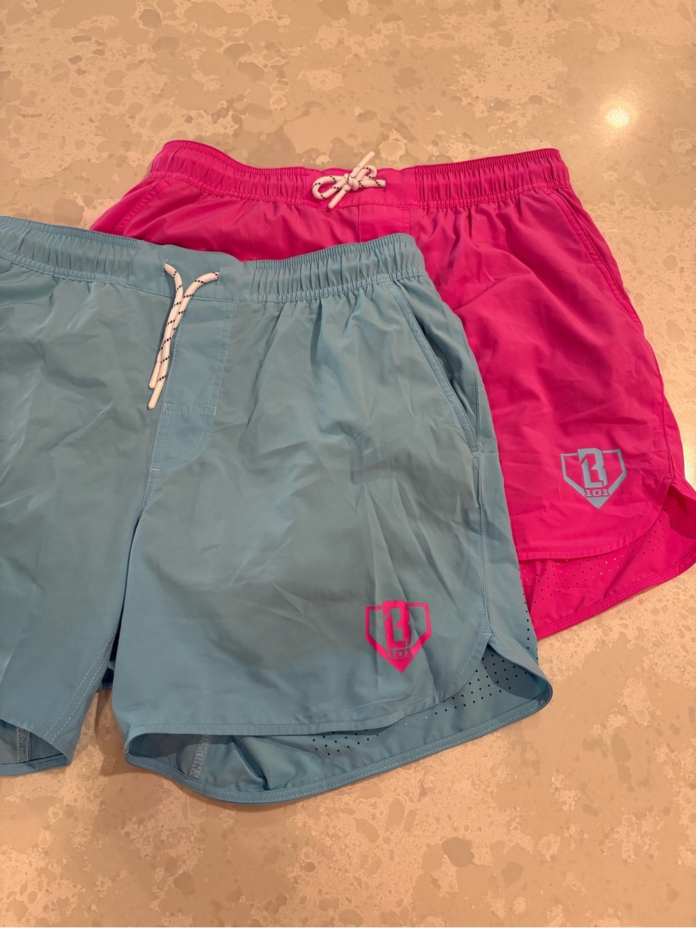 2 pair- Baseball Lifestyle 101 Shorts w/Liners, Adult Medium